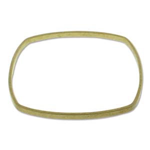 Brass Beading Bangle Square Flat, 1/8inch, 1pc