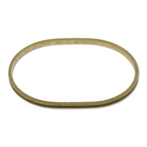 Brass Beading Bangle Oval Channel, 1/16inch, 1pc