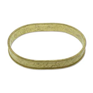 Brass Beading Bangle Oval Channel, 5/16inch, 1pc