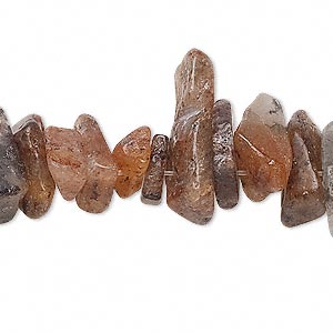 Bead, lodolite (natural), extra-large chip  15-inch strand