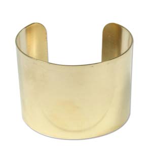 Brass Beading Cuff 2  inch wide, 1pc flat