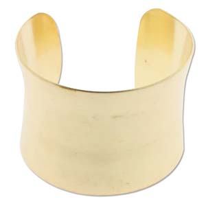 Brass Beading Cuff 2 inch wide, 1pc Concave