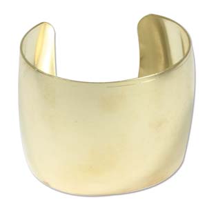 Brass Beading Cuff 2  inch wide, 1pc Dome