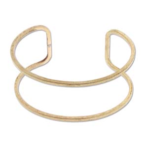 Brass Beading Cuff 1 inch wide, 1pc open square