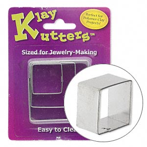 Clay Cutters 3 pc set,  20x20mm / 30x30mm / 40x40mm, square. Klay Kutters™,