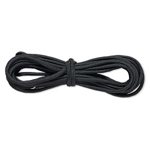 Para Cord 550 Black 4mm, 16ft/4.8 metres