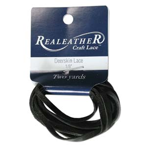 Deerskin Lace Black 1/8" x 2 yards