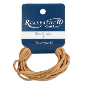 Deerskin Lace Gold  1/8" x 2 yards