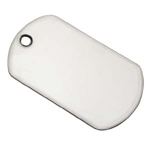 Pendant Blank Metal Dog Tag, 2inch x  1 x1/8 inch, 10pcs
