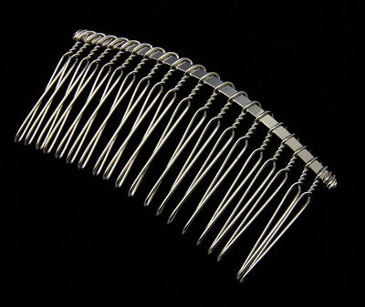 Hair Comb Wire,Antique Silver plate, 80mm x  35mm, 1 pc