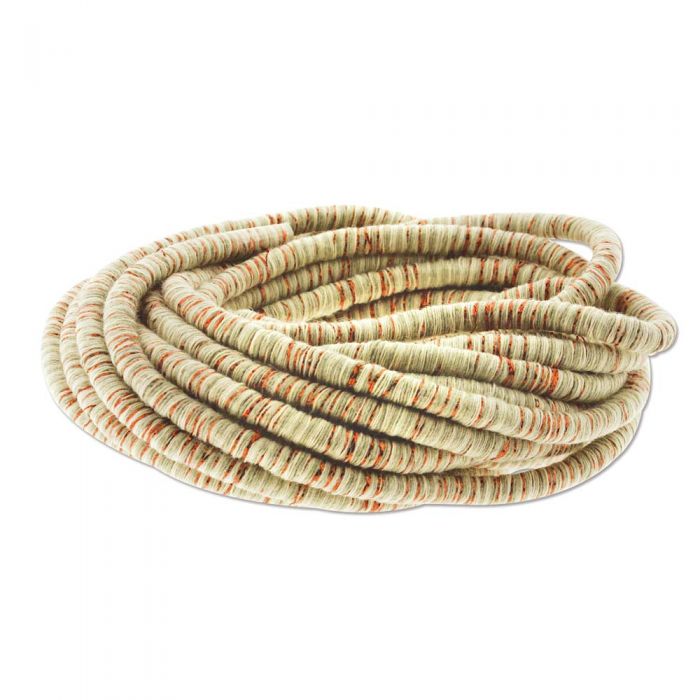 Fibre Wrapped Cord 5mm, Beige and Copper Tones, 5 metres