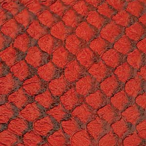 Fish Leather Red Glossy 9 x2.5inch sheet for seed bead artists