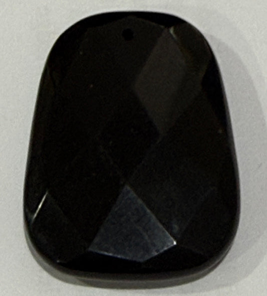 Black Onyx Trapezoid Pendant 30x40mm, 1pc