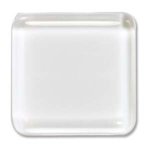 Cabochon Tile, glass, clear, 23x23mm flat Square. 40 pcs