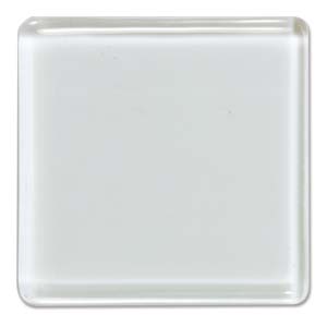 Cabochon Tile, glass, clear, 48x48mm flat Square. 20 pcs