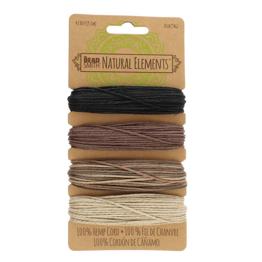 Hemp Cord 4 Colours 1mm Neutral,  The Beadsmith