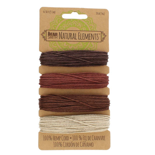 Hemp Cord 4 Colours .1mm Bronze Shades,  The Beadsmith