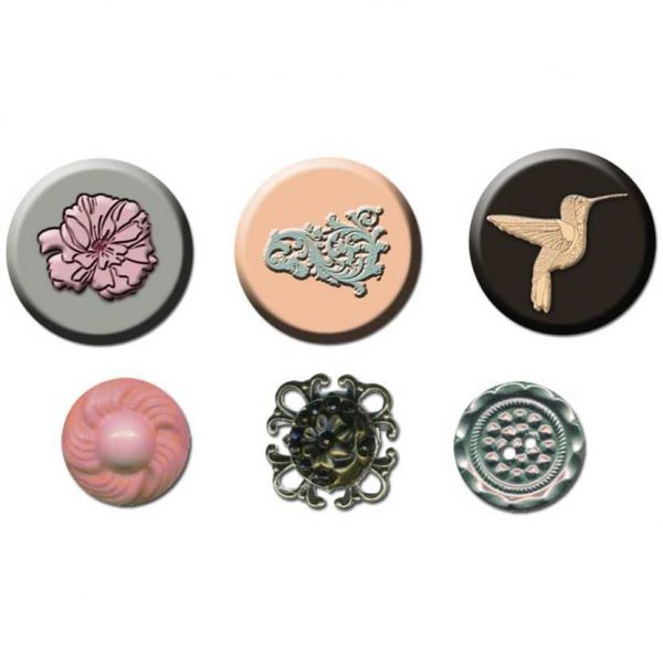 Rondelle Cameos & Buttons 6/Pkg