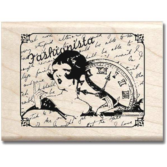 Rubber Stamp Block, 2.5 x 2.5 inch, Fashionista