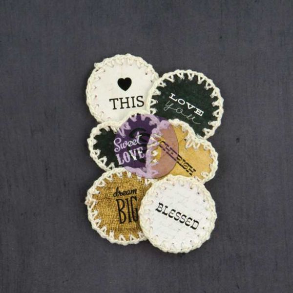 Crochet Icons Love You 1.5"  6/Pkg - Prima