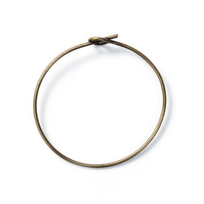 Antique Bronze Plated Wine Glass Charm Rings, 25mm, 50 pcs