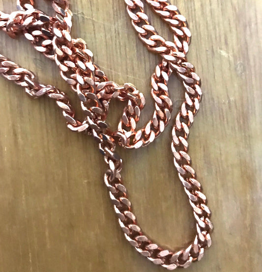 VINTAGE DIAMOND-CUT CURB CHAIN, 30cm