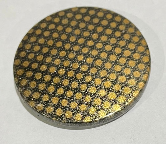 Acrylic Bead, Flat Round, Black Brown, 41mm, Snakeskin pattern, 5pcs