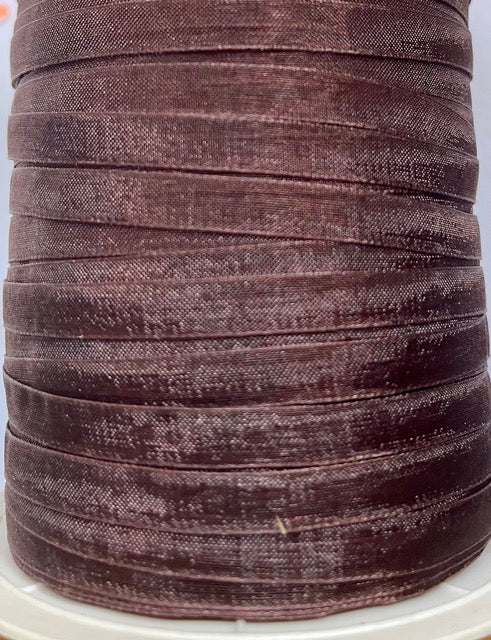 Organza Ribbon, 6mm, Dark Brown, 10 metres