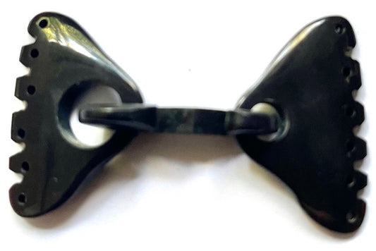 Black Necklace Feature Clasp, 50mm, 6 rows, 1 set