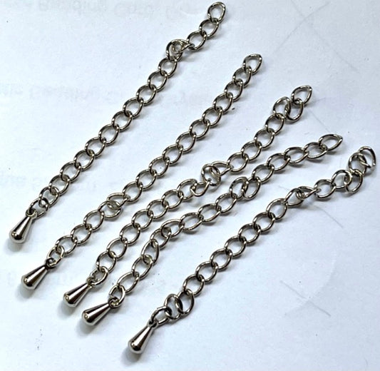 Extension chain 6cm Antique Silver 5 pcs