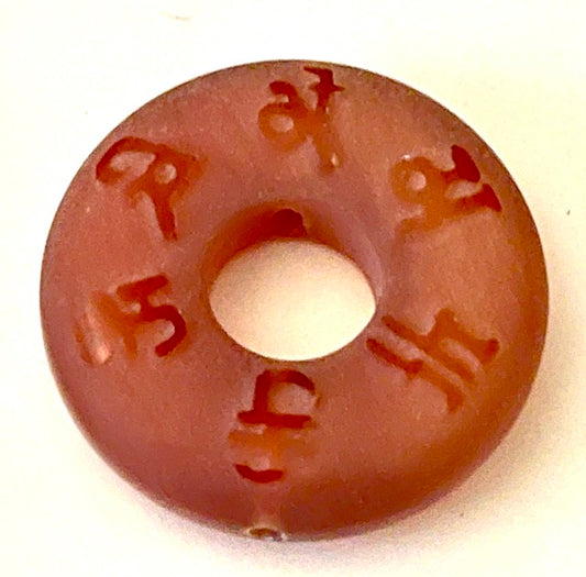 Carnelian - Donut Pendant (40mm - 45mm), 1pc