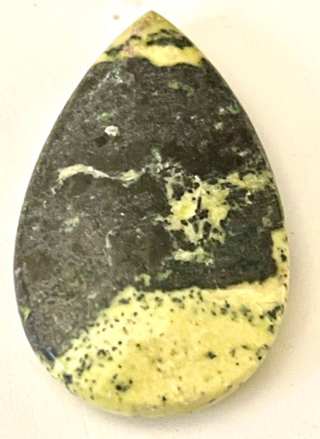 Turquoise Yellow - Teardrop Pendant (30x50mm), 1pc