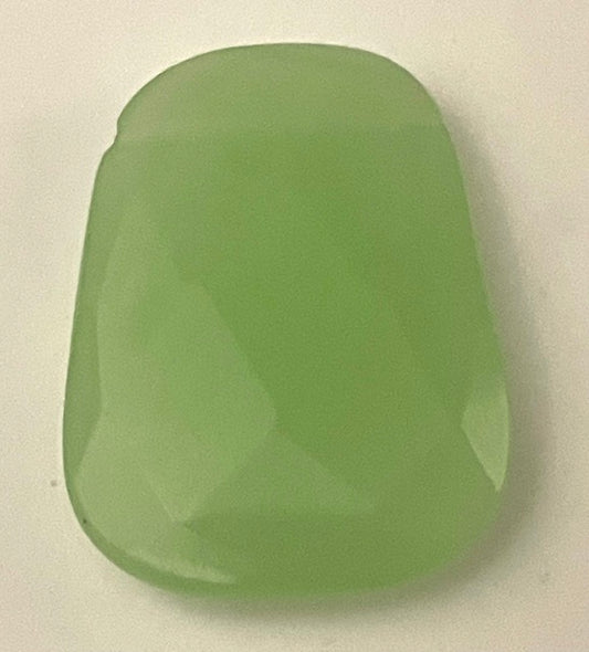 Jade - Manmade, Faceted Trapezoid-shaped pendant, 30x40mm, 1pc
