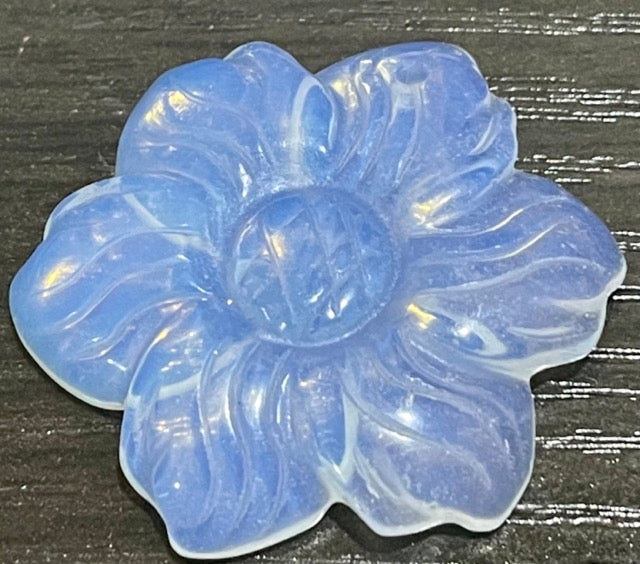Opalite - Flower Shaped Pendant, 40mm, 1pc
