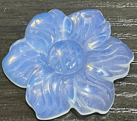 Opalite - Flower Shaped Pendant, 40mm, 1pc