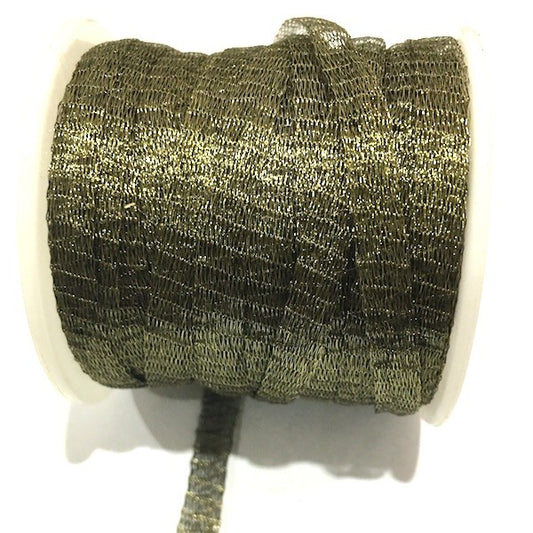 Tube Ribbon Wire Mesh, 6mm Khaki, 1 metre