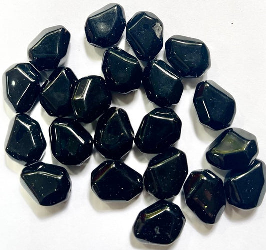 Glass Beads, faceted, Black, 13x17mm 14in strand, 20 pcs