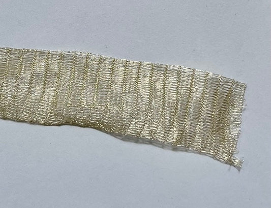 Tubular Ribbon Wire Mesh 20mm Light Gold, 1 metre