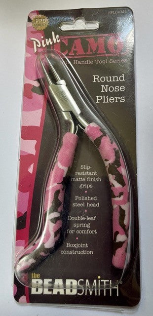 Round Nose Plier  - Beadsmith - Pink Camouflage Gun Handle