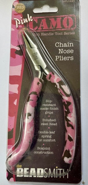 Chain Nose Plier  - Beadsmith - Pink Camouflage Gun Handle