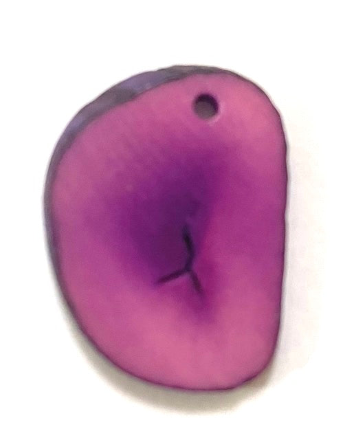 Tagua Nut Pendant, Mystic Violet