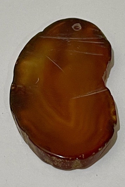 Red agate Pendant, 60x40x5mm freeform slab. 1pc