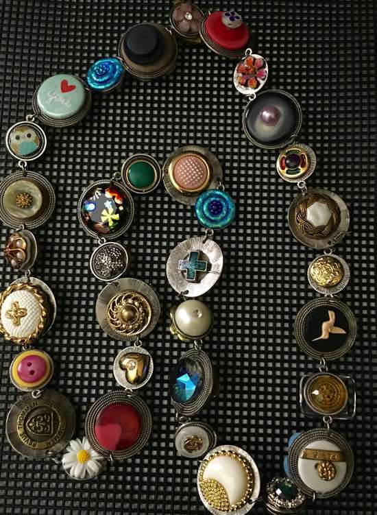 Altered Art Necklace, two necklaces in one, 100cm, upcycled and recycled necklace, handmade - MADE TO ORDER