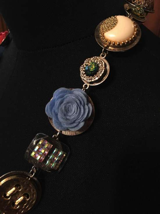 Altered Art Necklace, two necklaces in one, 100cm, upcycled and recycled necklace, handmade