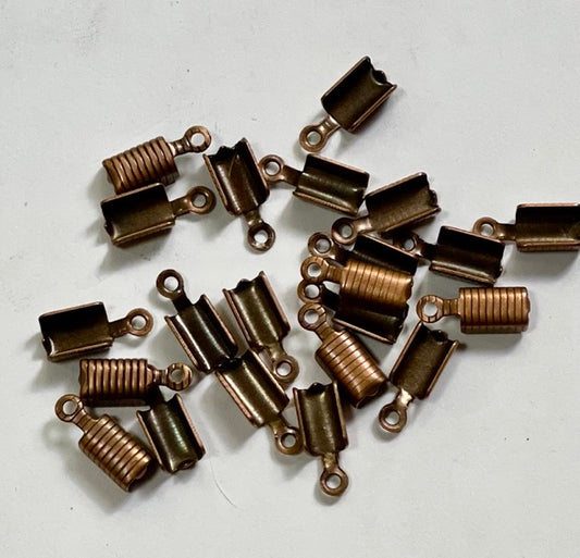 Fold Over clasps Antique Copper, 12mm x 4mm, 20pcs