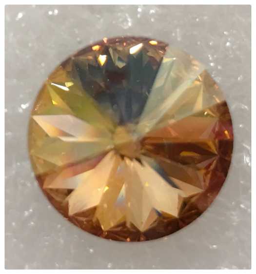 Swarovski Crystal Earrings, Golden Shadow, 14mm, 1 pair