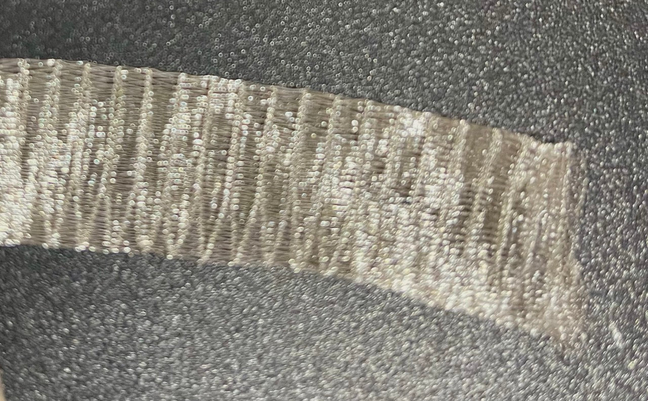 Tubular Ribbon Wire Mesh 20mm Silver, 1 metre