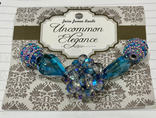 Uncommon Elegance Beads 5/Pkg blues