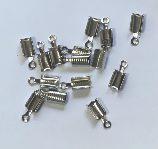 Fold Over clasps Nickel, 12mm x 4mm, 20pcs