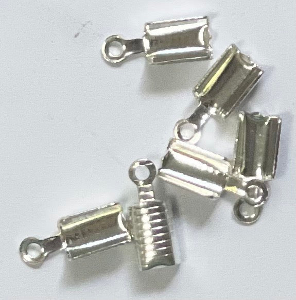 Fold Over clasps Silver, 12mm x 4mm, 20pcs